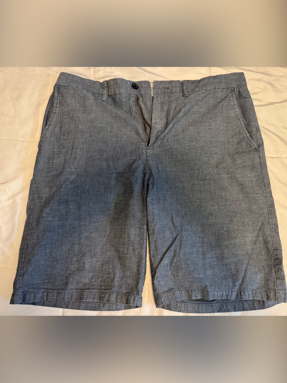 Casual Men's blue Chambray Shorts